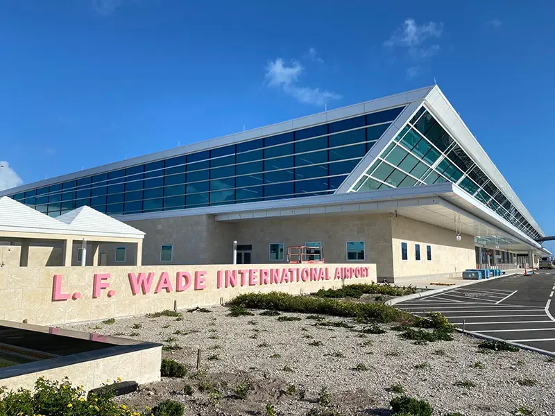 Bermuda L.F Wade Airport outside drop-off spot