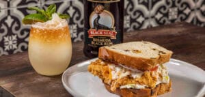 Bermuda Fish Sandwich with Goslings Black Rum and Ginger Beer