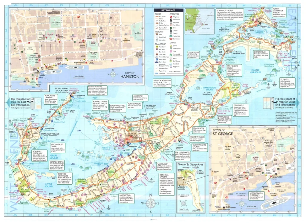 Visitors Map Of Bermuda - Is Bermuda 21 Miles or 21 Square Miles