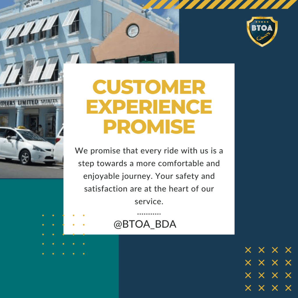 Customer - BTOA - Bermuda Taxi Owner and Operators - Taxi Industry - Transport Industry Taxi legislation mock image - FAQ Taxi Facts Taxi Frequently Asked Questions