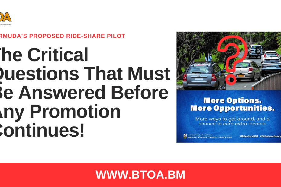 BTOA Questions Bermuda Ride-Share Pilot Transparency