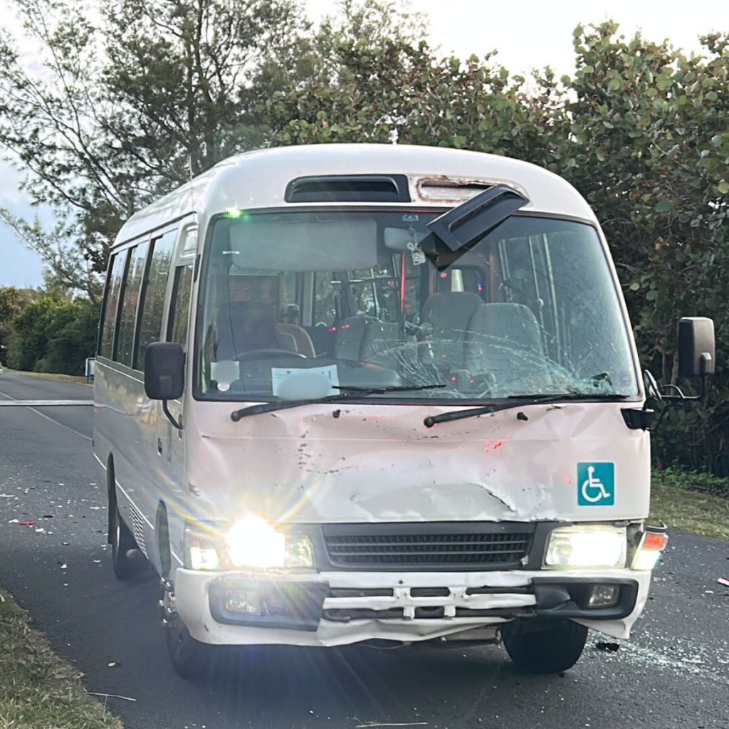 Mini bus accident in Bermuda